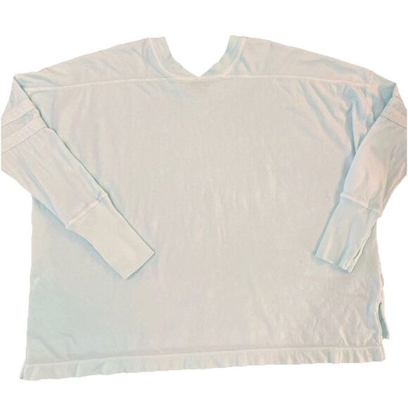 Free People Movement All Star Layer Oversized Long Sleeve Tee Poolside Blue Sz S - Picture 13 of 13